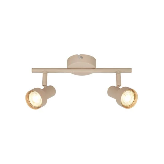 Downlight Tapp, beige, longitud 28 cm, 2 luces, metal GU10