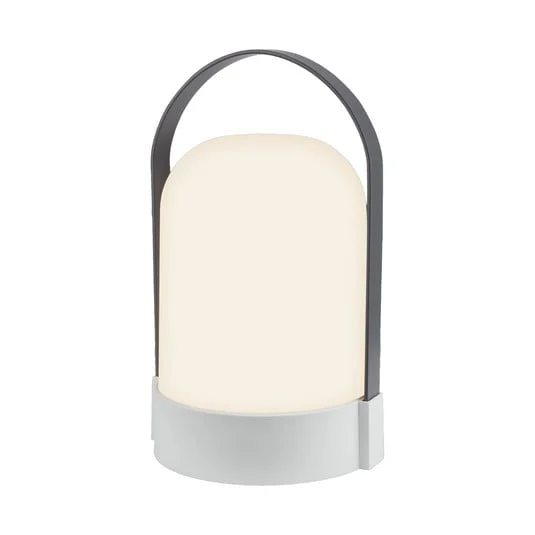 lámpara de mesa LED ASA BIG, gris claro/antracita, 24 cm, IP44