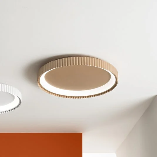 lámpara LED de techo Niike, color dorado, Ø 50 cm, metal, CCT