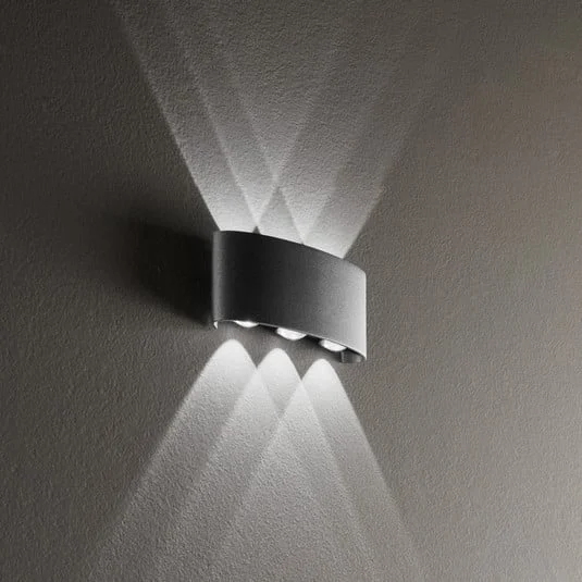 Aplique LED para exterior Betle, antracita Ancho 17 cm Metal CCT