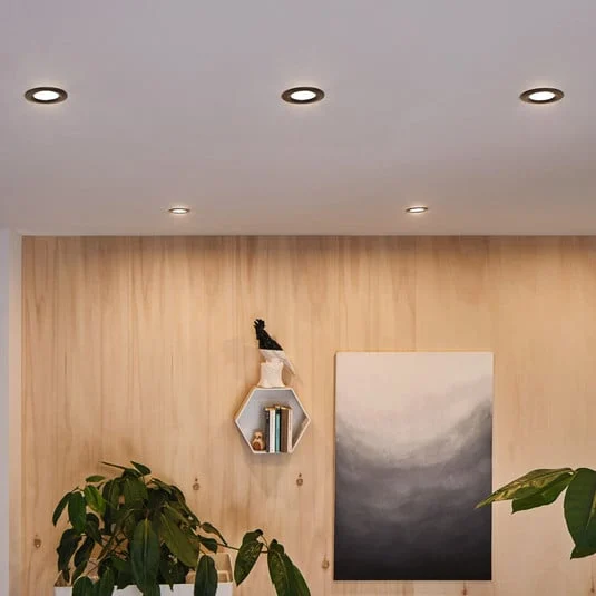 Lámpara empotrable Paulmann Nova Plus negra Ø 9 cm GU5.3/GU10 IP65