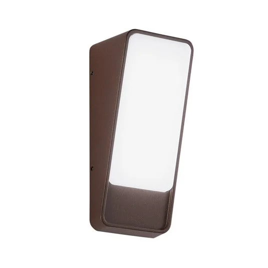 Aplique LED para exterior Coupe, color bronce, altura 20 cm, metal
