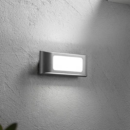 Aplique LED para exterior DESERT, antracita, ancho 25 cm, metal