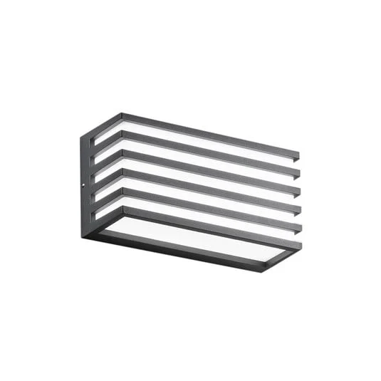 Aplique LED para exterior Dukrot, antracita, ancho 22 cm, metal