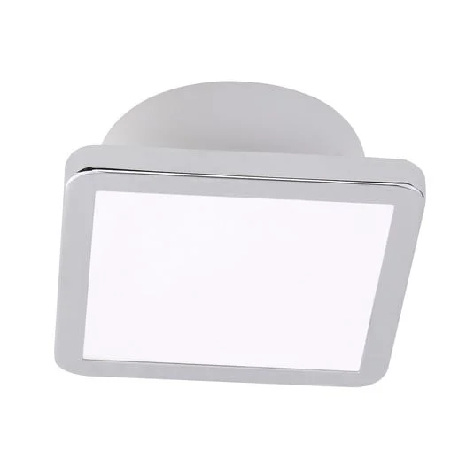 Plafón LightMe Aqua Uno, 11 x 11 cm, cromada, IP44