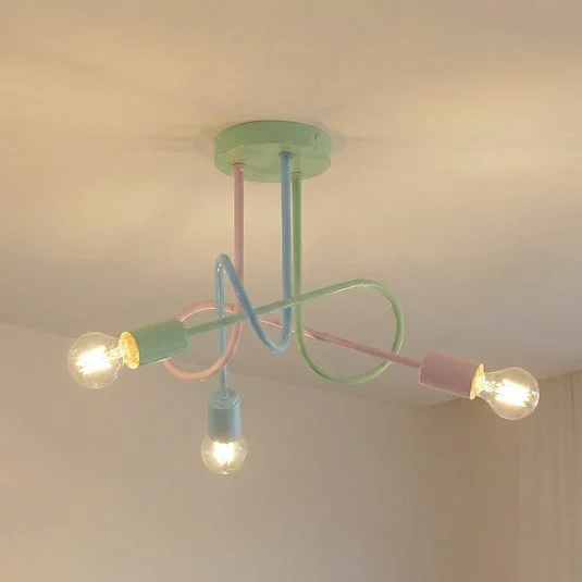 Plafón Oxford, multicolor, metal, 3 luces, E27