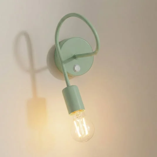 Aplique de pared Oxford, verde, metal, 1 luz, E27