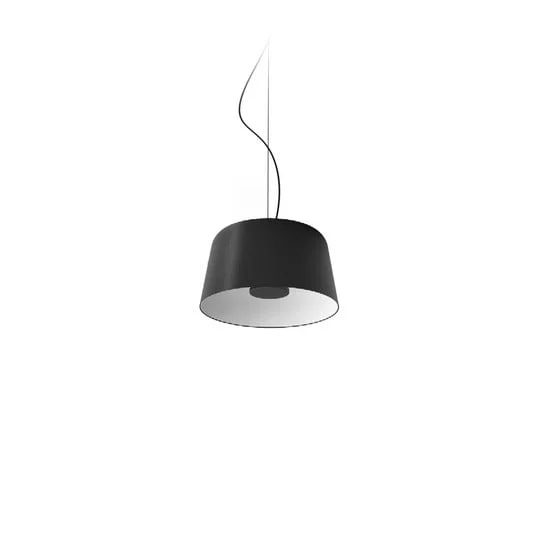 Lámpara colgante LED Delfi_P, negra, Ø 35 cm, metal