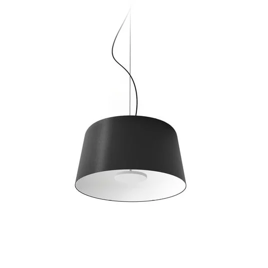 Lámpara colgante LED Delfi_P, negra, Ø 45 cm, metal
