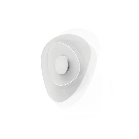 Aplique de pared LED Joint_W, ovalada, 58 cm, blanca, metal