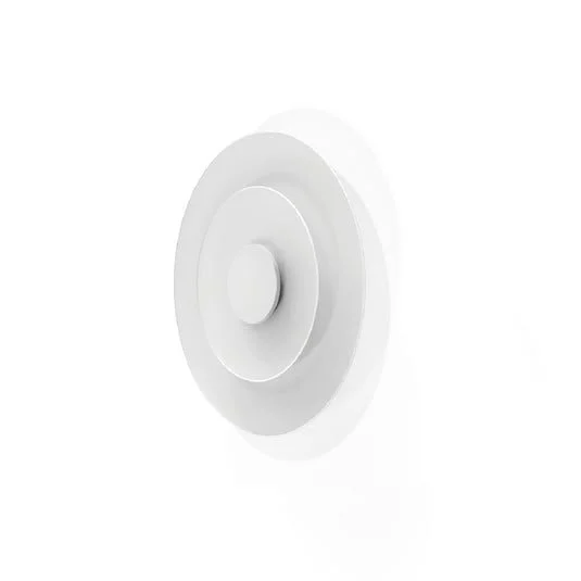Aplique de pared LED Joint_W, redonda, Ø 55 cm, blanca, metal