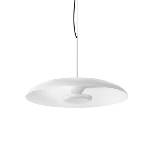 lámpara colgante LED Basin_P, blanca, metal, Ø 49 cm, IP40