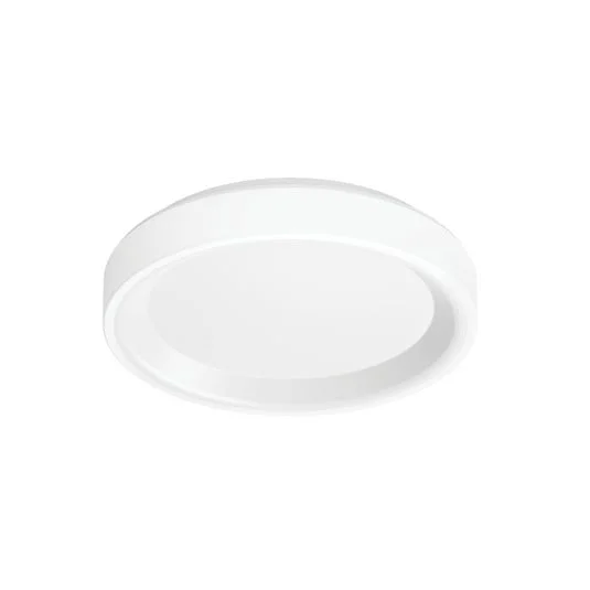 Aplique de pared LED Iside, blanca, metal, Ø 35 cm, IP40
