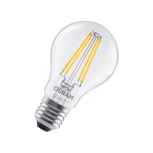 Bombilla LED WiFi OSRAM SMART+ E27, A60 6 W 827 clara atenuable