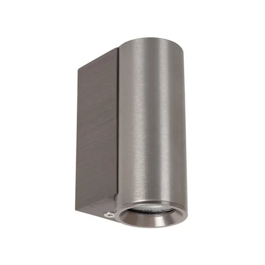 Foco de pared Dupla, gris, altura 9 cm, metal