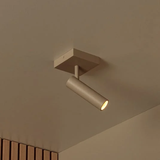 Downlight Grado, longitud 10 cm, color topo, metal