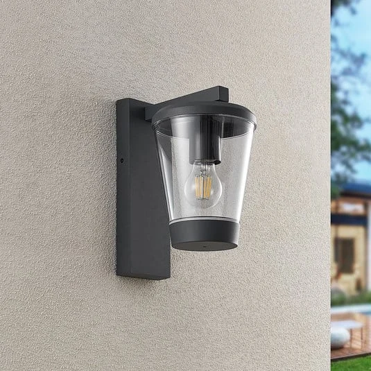 Aplique de exterior CAVADO, antracita, altura 28 cm, IP44