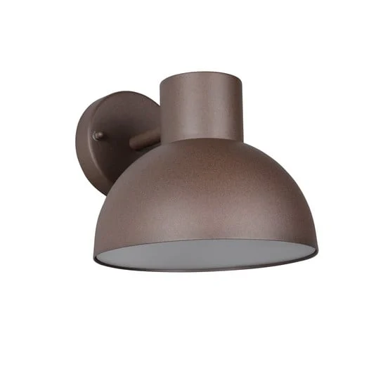 Aplique de exterior ELBE, color óxido, Ø 20 cm, metal, IP44
