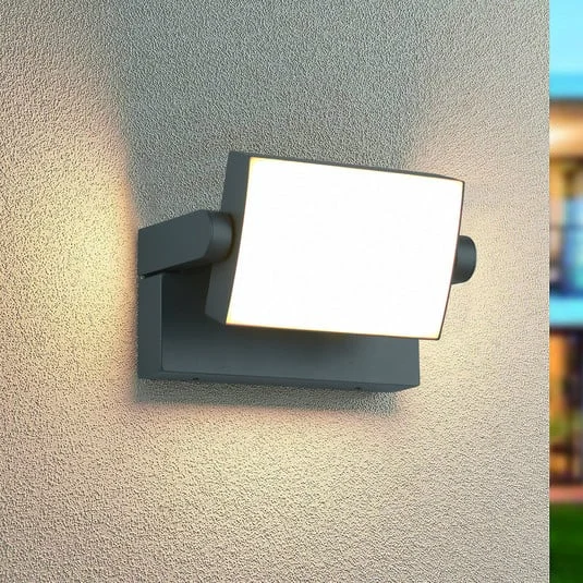 Aplique LED para exterior KANSAS, antracita, ancho 20 cm, IP54