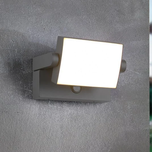 Apliqué LED con sensor para pared exterior KANSAS antracita Ancho 20 cm IP54