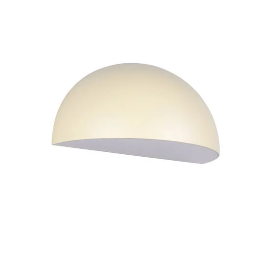 Aplique de exterior MAAS, color crema, ancho 27 cm, metal, IP44