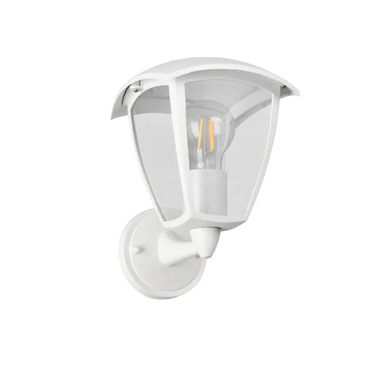 Aplique de exterior VENTA, blanca, portalámpara superior, altura 24 cm, IP44