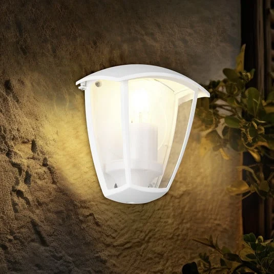 Aplique de exterior VENTA, blanca, adosada, altura 20 cm, IP44