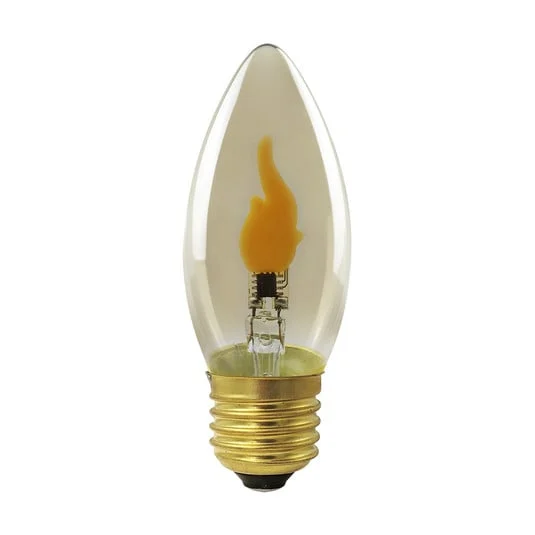 Bombilla vela LED Fire Flame Line E27, 0,2 W, gris ahumado, 1800 K