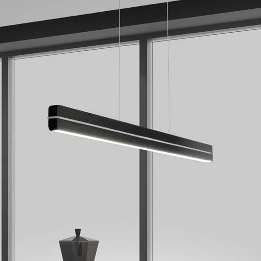 lámpara colgante LED Switch de Bopp, negra, longitud 118 cm, metal
