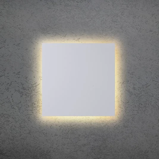 Aplique de pared LED BLADE Q, blanca, 34 x 34 cm, metal, atenuable