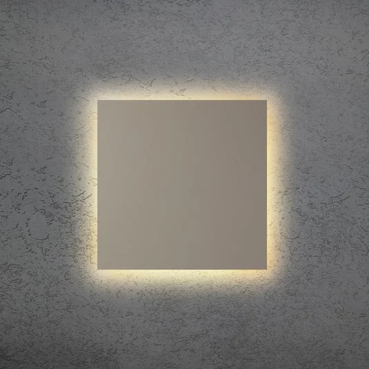 Aplique de pared LED BLADE Q, gris topo, 44 x 44 cm, metal, atenuable