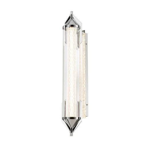 Aplique de pared LED ESPADA, cromado pulido, ancho 70 cm, metal, IP44