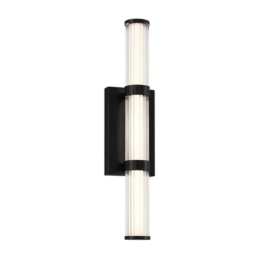 Aplique LED para exterior FAYTON, negra, altura 54 cm, metal, IP44