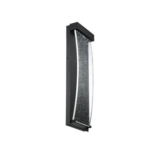 Aplique LED para exterior KABO, negra, altura 36 cm, metal, IP44
