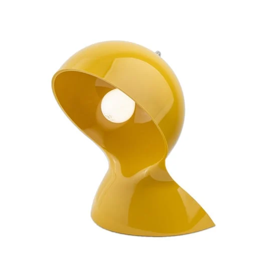 Lámpara de mesa Dalú de Artemide, amarilla, altura 26 cm, plástico