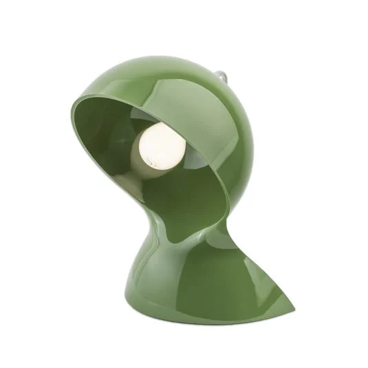 Lámpara de mesa Artemide Dalú, verde, altura 26 cm, plástico