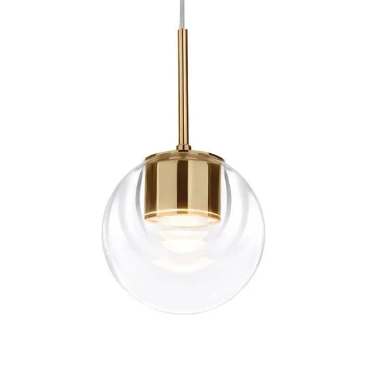 Lámpara colgante LED Dew de kdln, color latón, 1 luz, Ø 11 cm