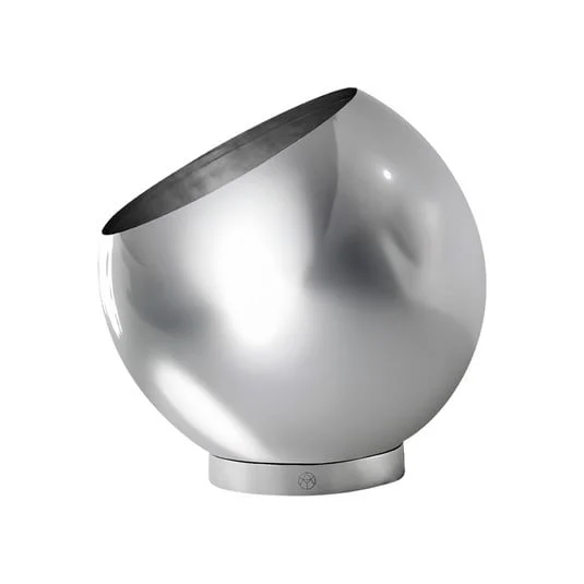 Maceta Globe de AYTM, Ø 17 cm, plateada, acero inoxidable