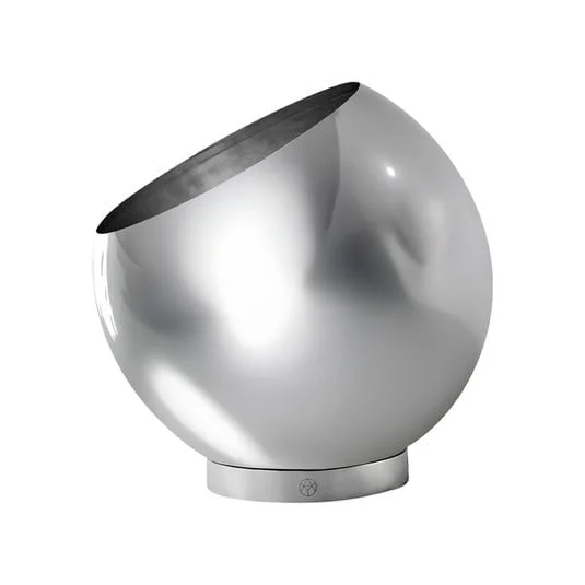 Maceta Globe de AYTM, Ø 21 cm, plateada, acero inoxidable