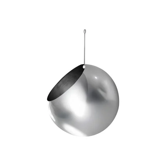 Maceta Globe de AYTM, colgante, Ø 17 cm, plateada, acero inoxidable