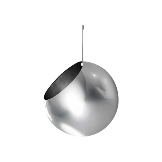Maceta Globe de AYTM, colgante, Ø 21 cm, plateada, acero inoxidable