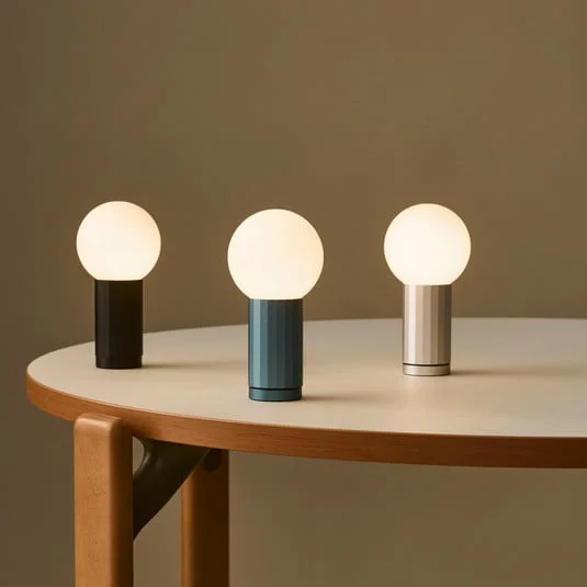 Lámpara de mesa LED TURN ON de HAY, negra, altura 20 cm, atenuable