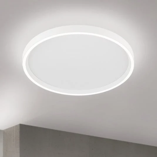 Plafón LED Masca, blanca, Ø 40 cm, CCT, metal, atenuable