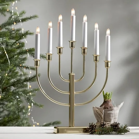 Candelabro Kristina, altura 47 cm, LED E10, 7 luces, metal
