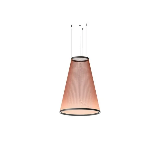 Lámpara colgante LED ARRAY de Vibia, marrón rojizo, 110 x 83 cm, cono 927,