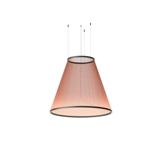 Lámpara colgante LED ARRAY de Vibia, marrón rojizo, 107 x 124 cm, cono 927,
