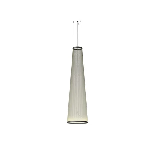 Lámpara colgante LED ARRAY de Vibia, verde, 193 x 55 cm, cono 927 atenuable