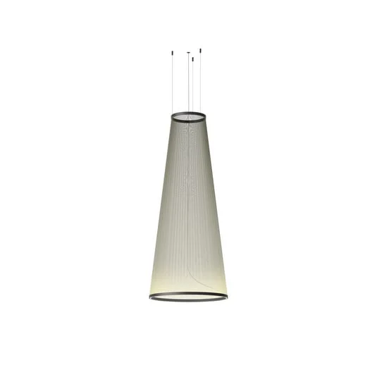 Lámpara colgante LED ARRAY de Vibia, verde, 191 x 83 cm, cono 927 atenuable
