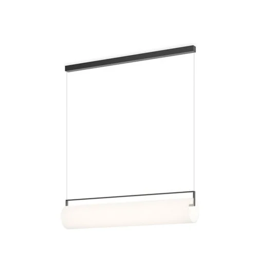 Lámpara colgante LED KONTORNO de Vibia, longitud 92 cm, negro, atenuable 930