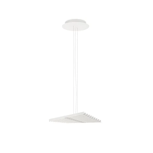 Lámpara colgante LED RHYTHM de Vibia, blanca, 47 x 45 cm, 927 atenuable